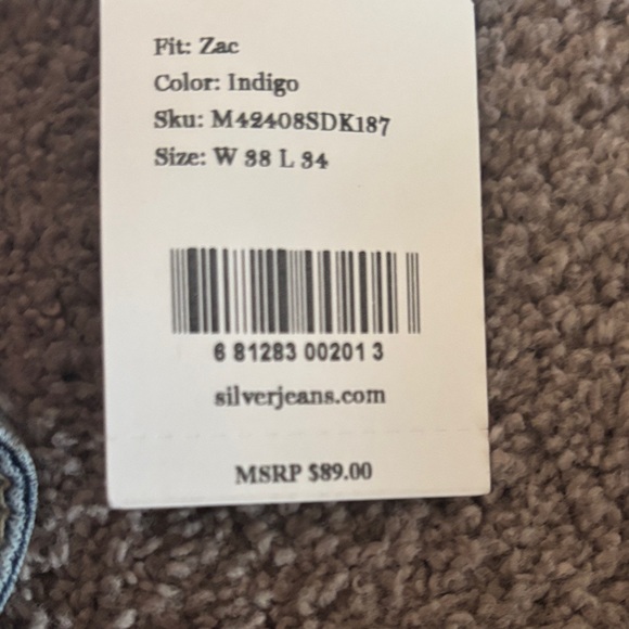 Silver Jeans Men's Straight Jeans - Dark Blue - Picture 3 of 3